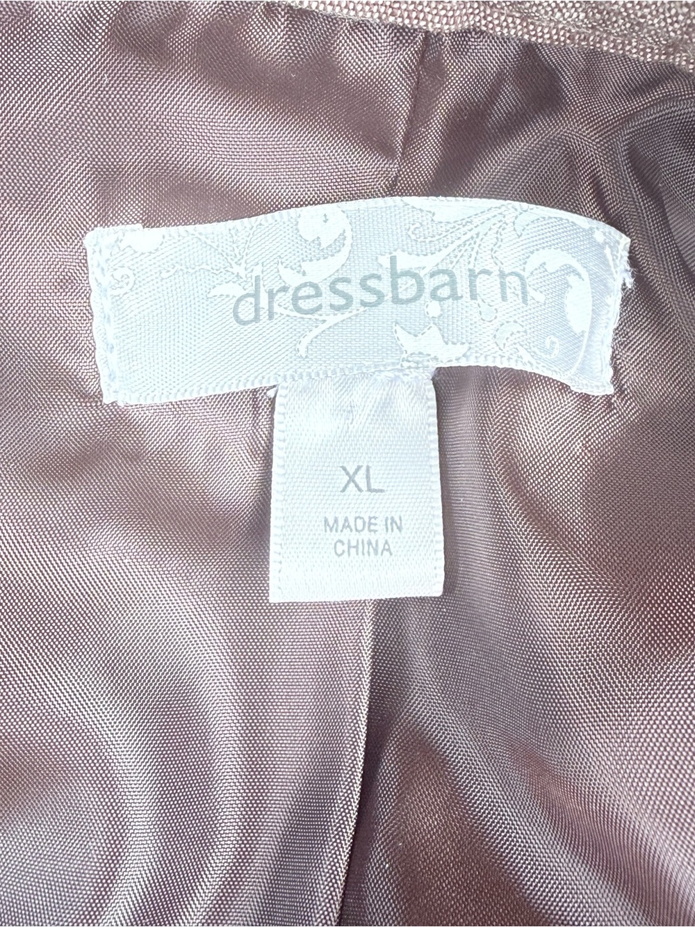 dressbarn Taupe Button-Front Ruffle Hem Shirt Jacket - Picture 3 of 5